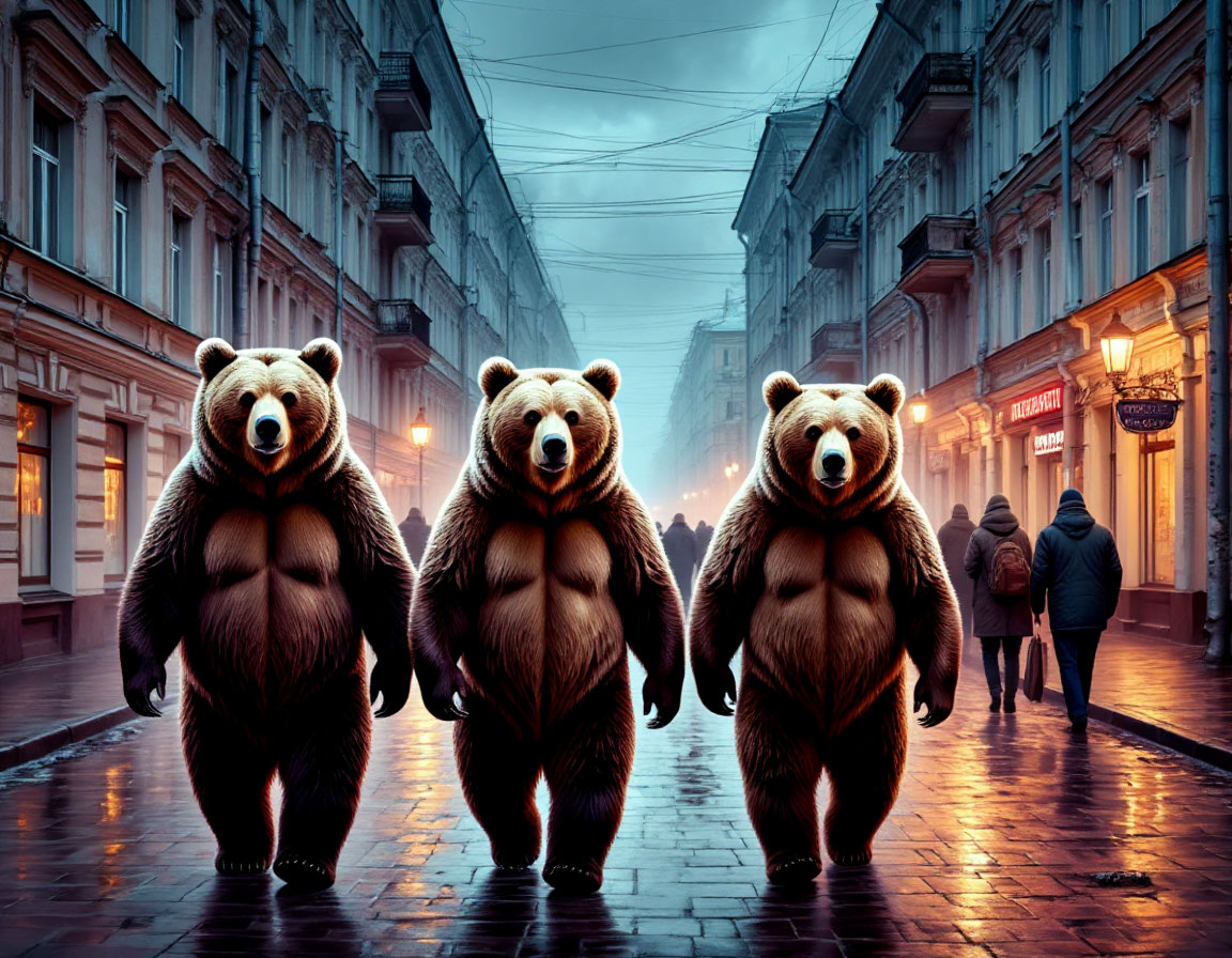 В городе медведя не встретить... хотя....