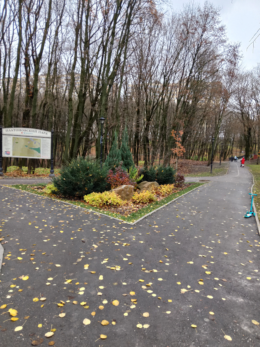 Этот же вход, только осенью. Согласитесь, выглядит немного веселее