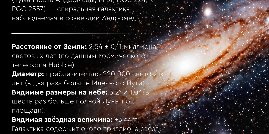 Королева северного ночного неба. Галактика Андромеда и её свита