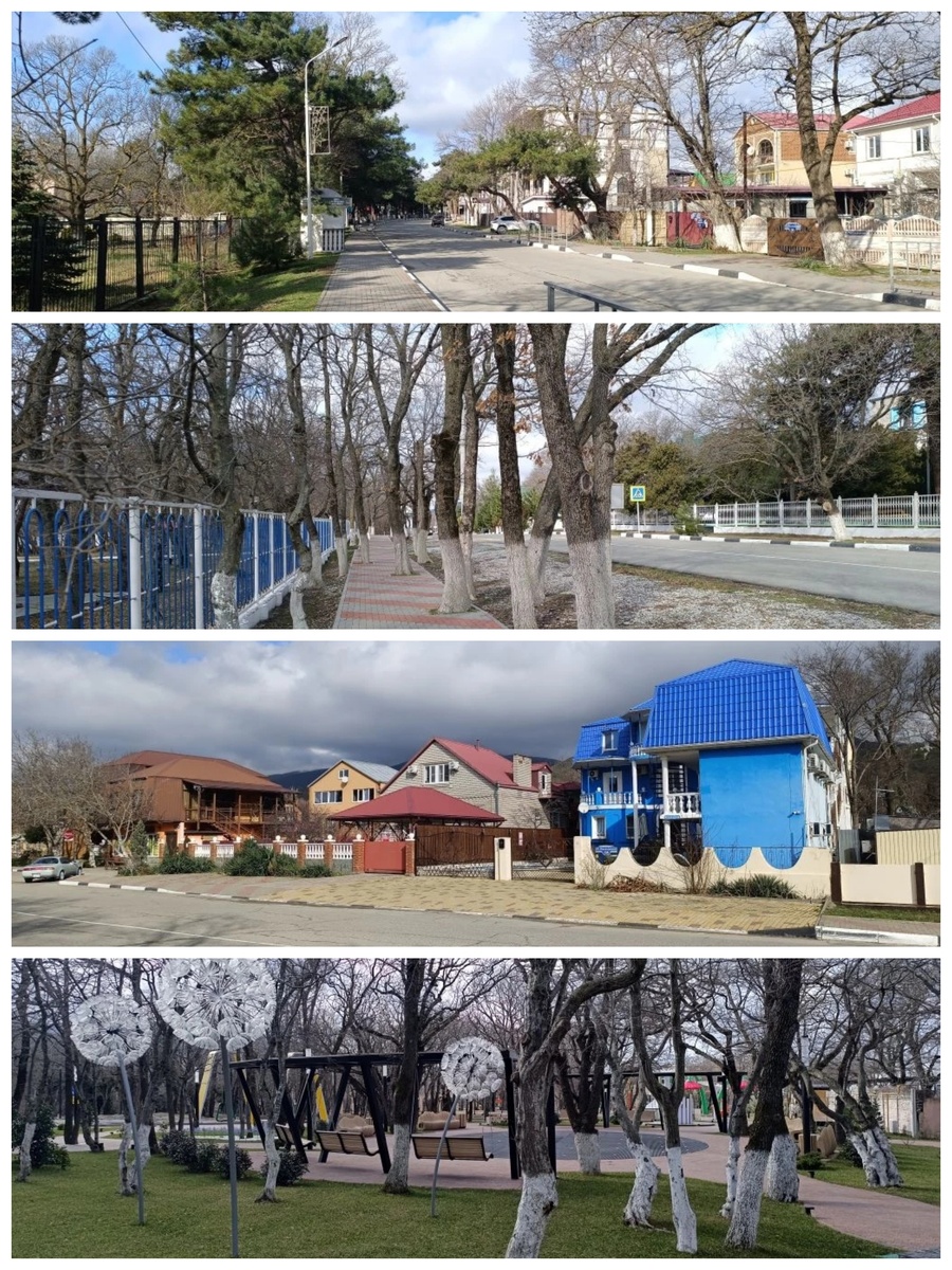 Дорога от остановки  "Кабардинка" идёт всё время прямо в сторону Новороссийска.