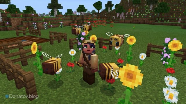    Пчёлы в Minecraft