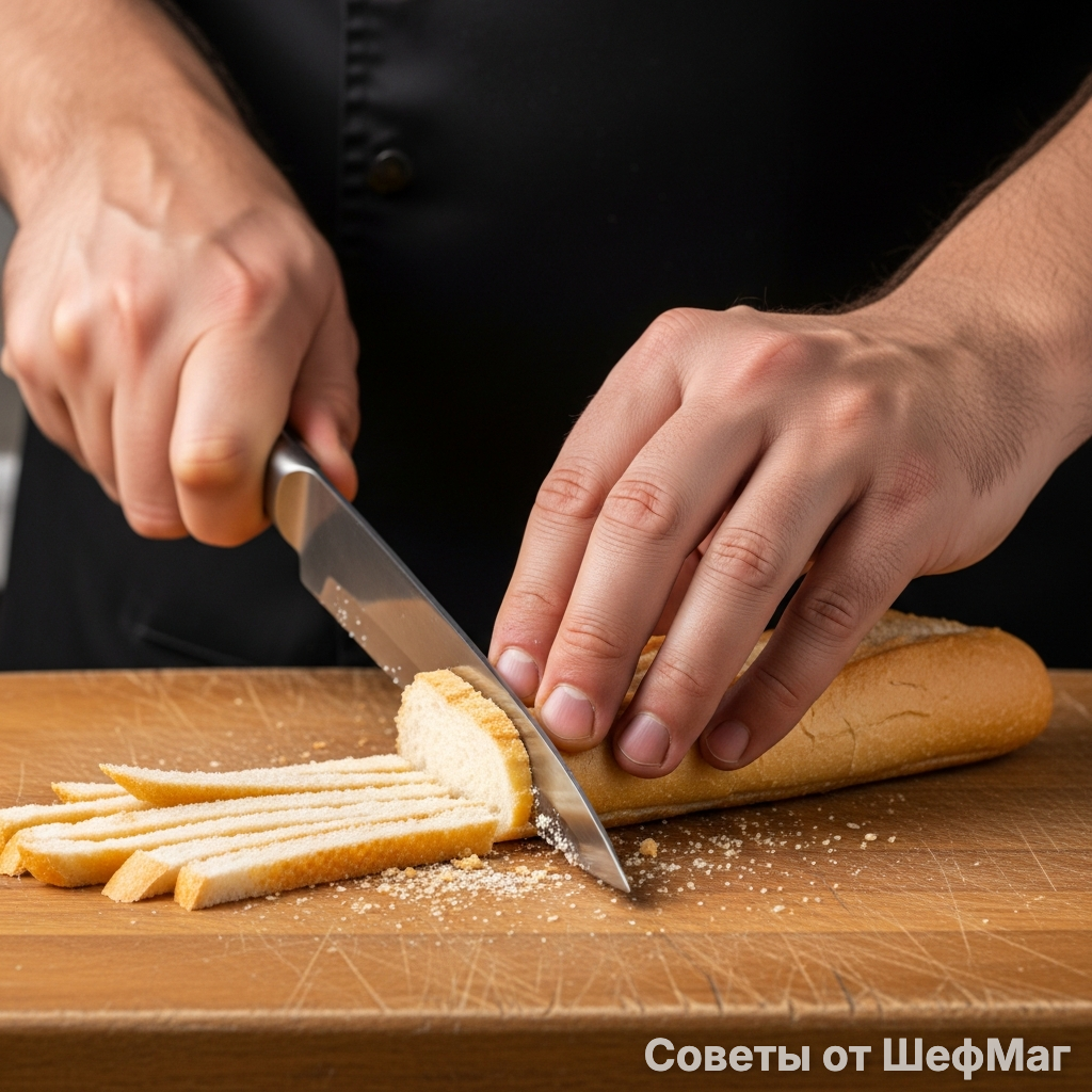 Тонкая хлебная соломка — визитная карточка этого рецепта.