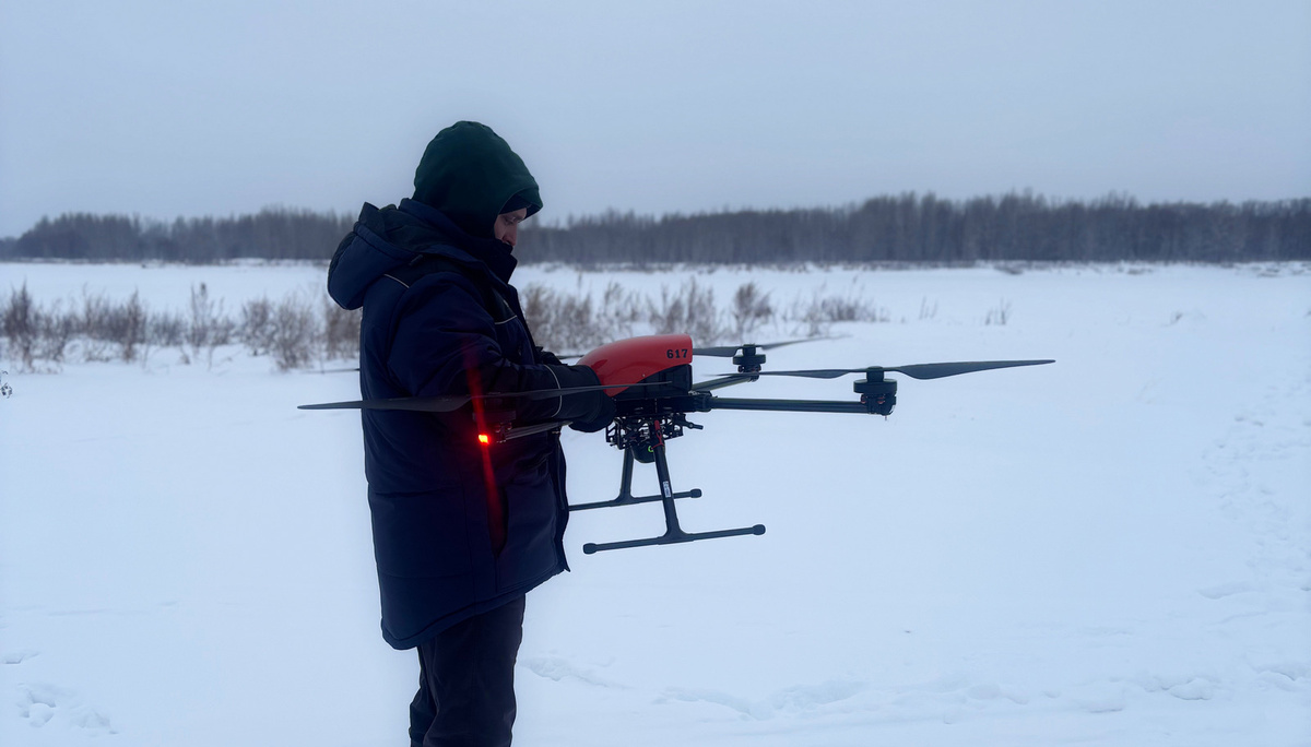 Запуск дрона во время экспедиции
Фото предоставлены ФИТ ТГУ