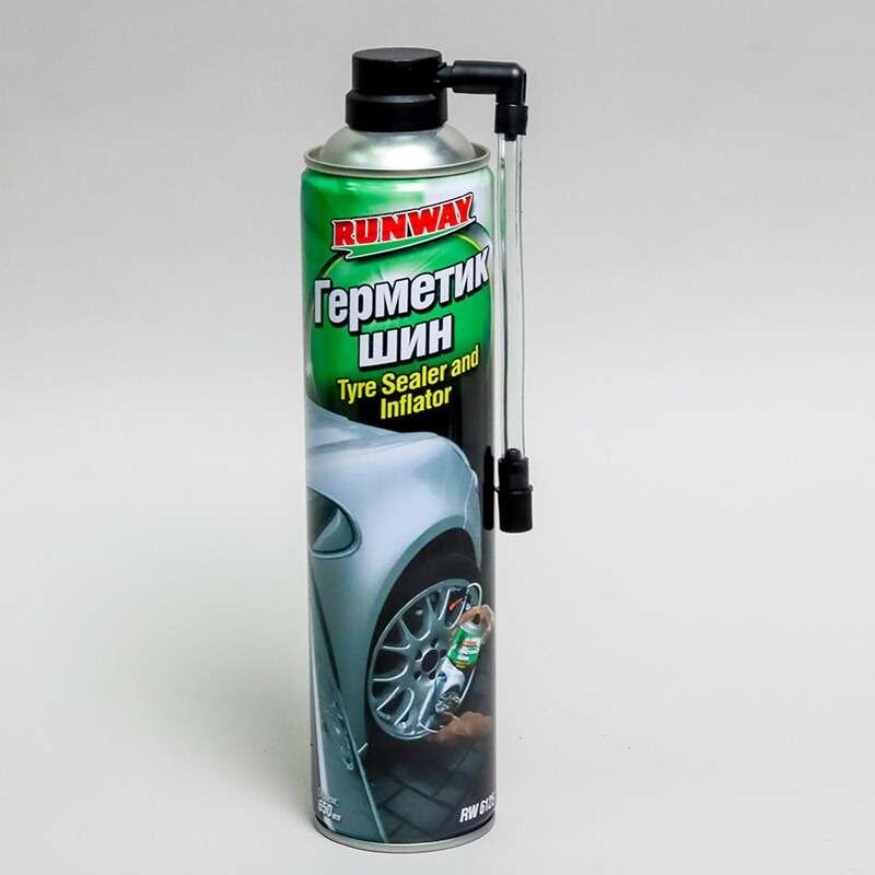 Шиноремонт в баллоне. Ориентировочная цена – от 300 до 600 рублей. Самый простой, но и самый ненадежный способ. Через 40 км может «превратиться в тыкву». А потом шиномонтажники возьмут деньги за очистку шины от герметизирующей жидкости.Шиноремонт в баллоне
📷
