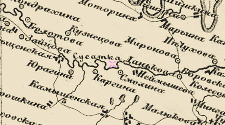 Карта Стрельбицкого издания 1919-1921. Восток. Фрагмент.