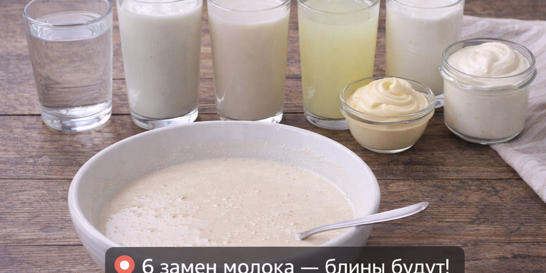 Если нет молока: чем заменить в блинах (и что получится)