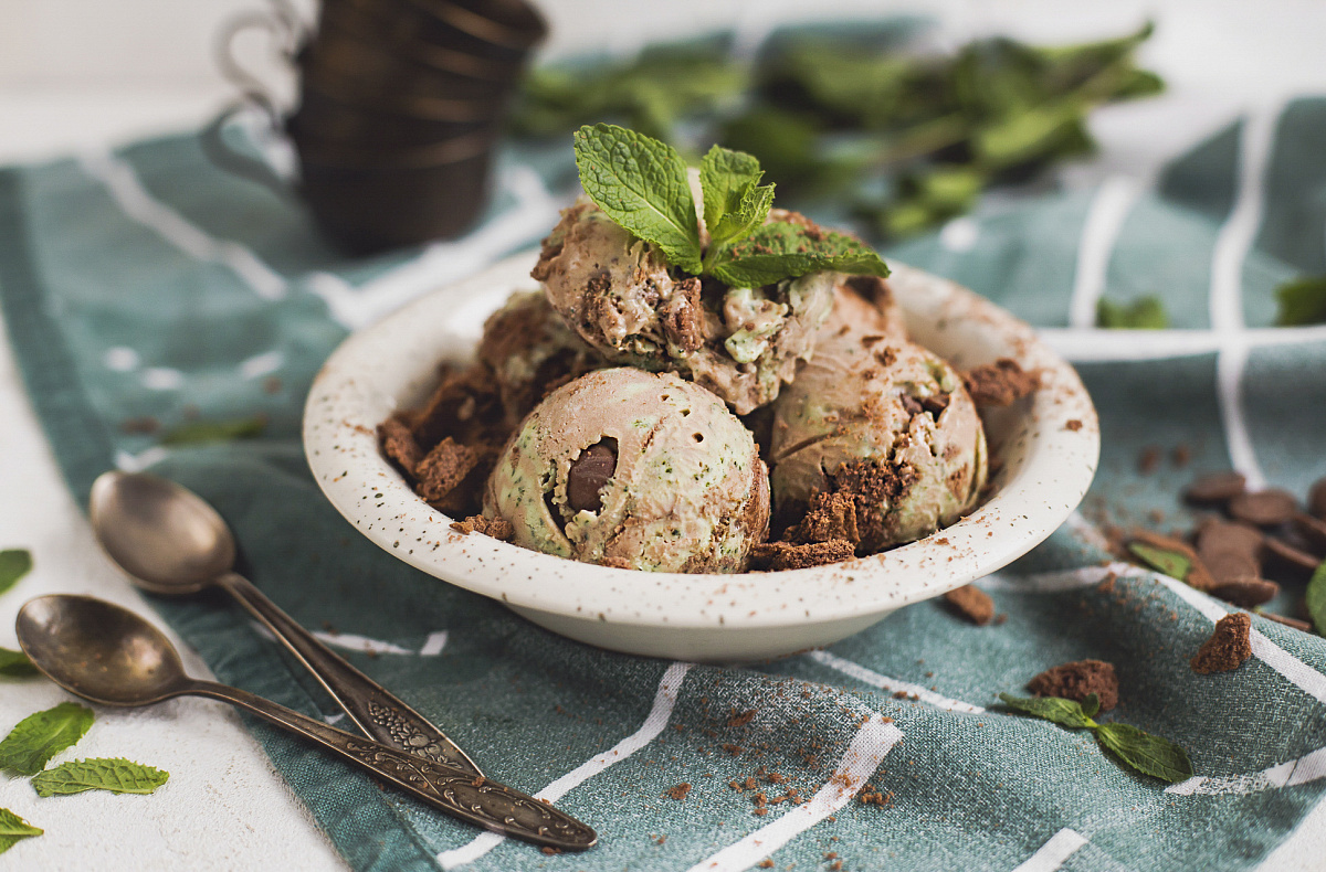 Семифредо — домашнее шоколадно-мятное мороженое