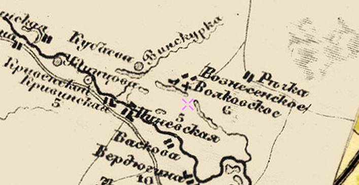 Карта Стрельбицкого издания 1919-1921. Восток. Фрагмент.