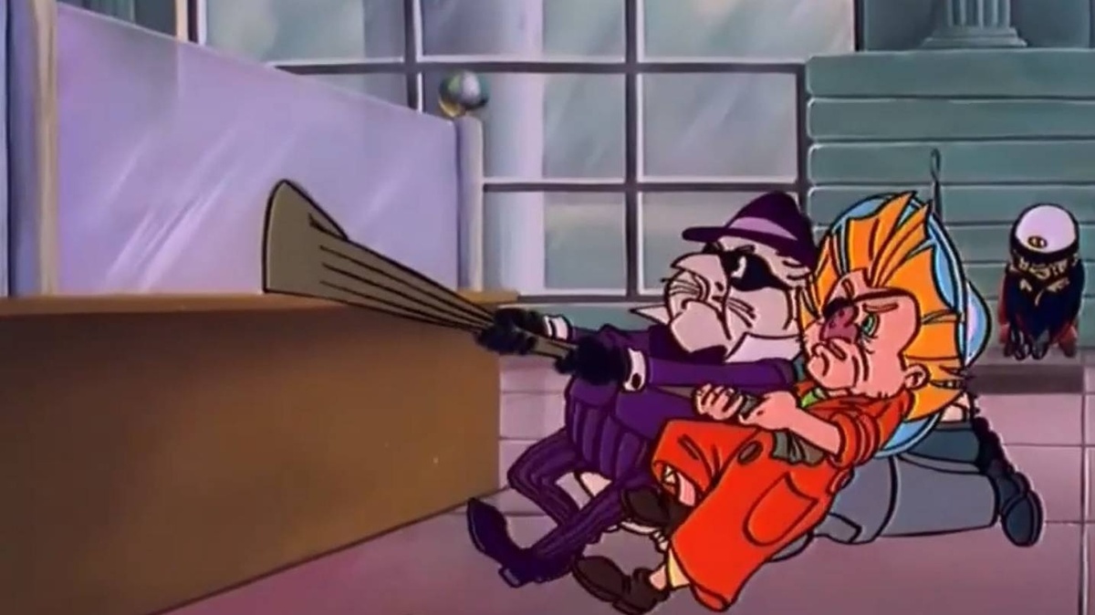     Ограбление банка   
Цитата из м/ф «Незнайка на Луне». Реж. Юрий Бутырин, Александр Люткевич. 1997. Россия