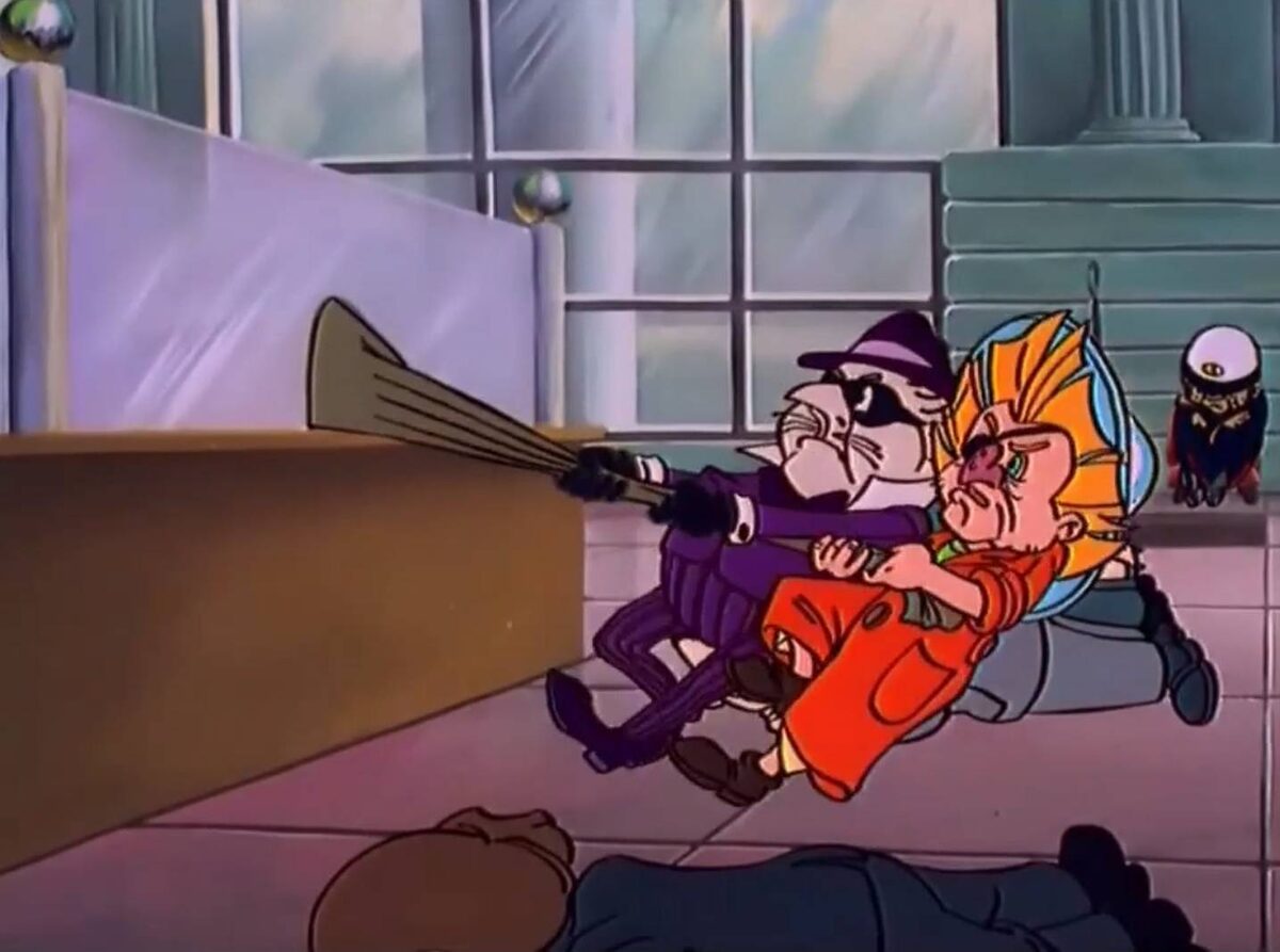     Ограбление банка   
Цитата из м/ф «Незнайка на Луне». Реж. Юрий Бутырин, Александр Люткевич. 1997. Россия