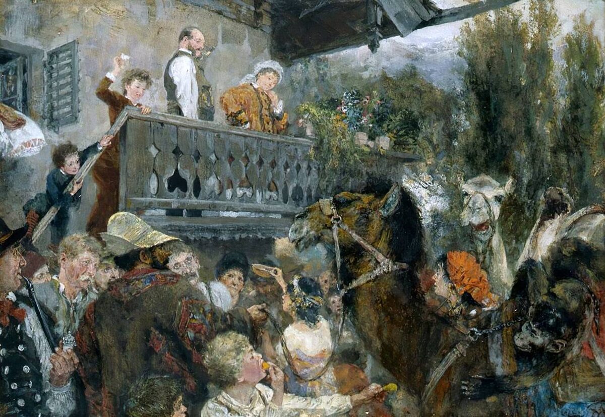     Адольф Фридрих Эрдман фон Менцель. Странствующий цирк. 1884   
undefined