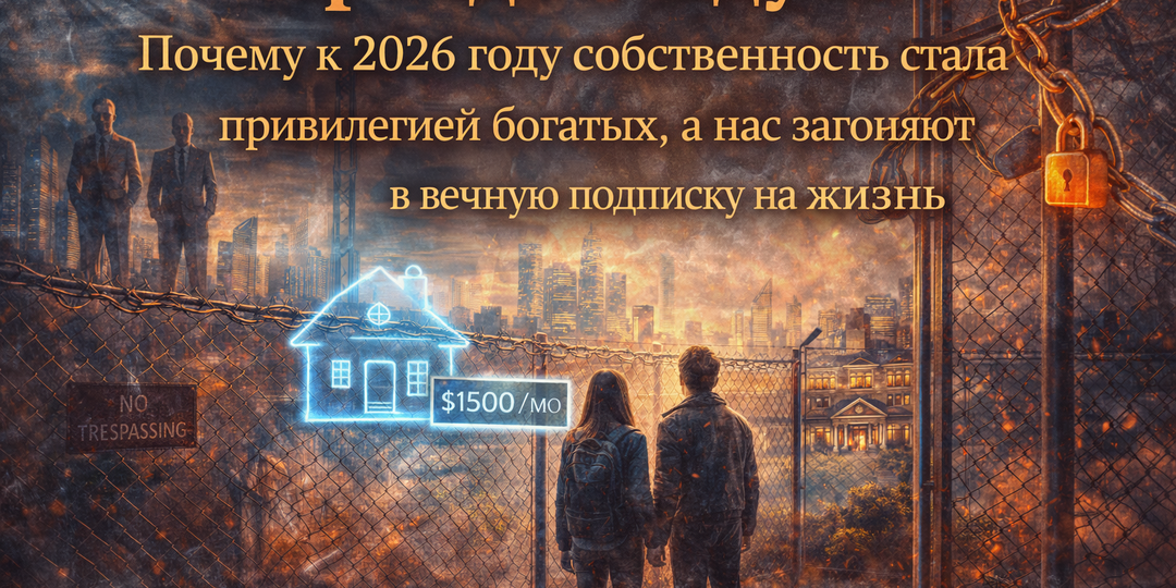«Аренда воздуха»: Почему к 2026 году собственность стала привилегией богатых, а нас загоняют в вечную подписку на жизнь