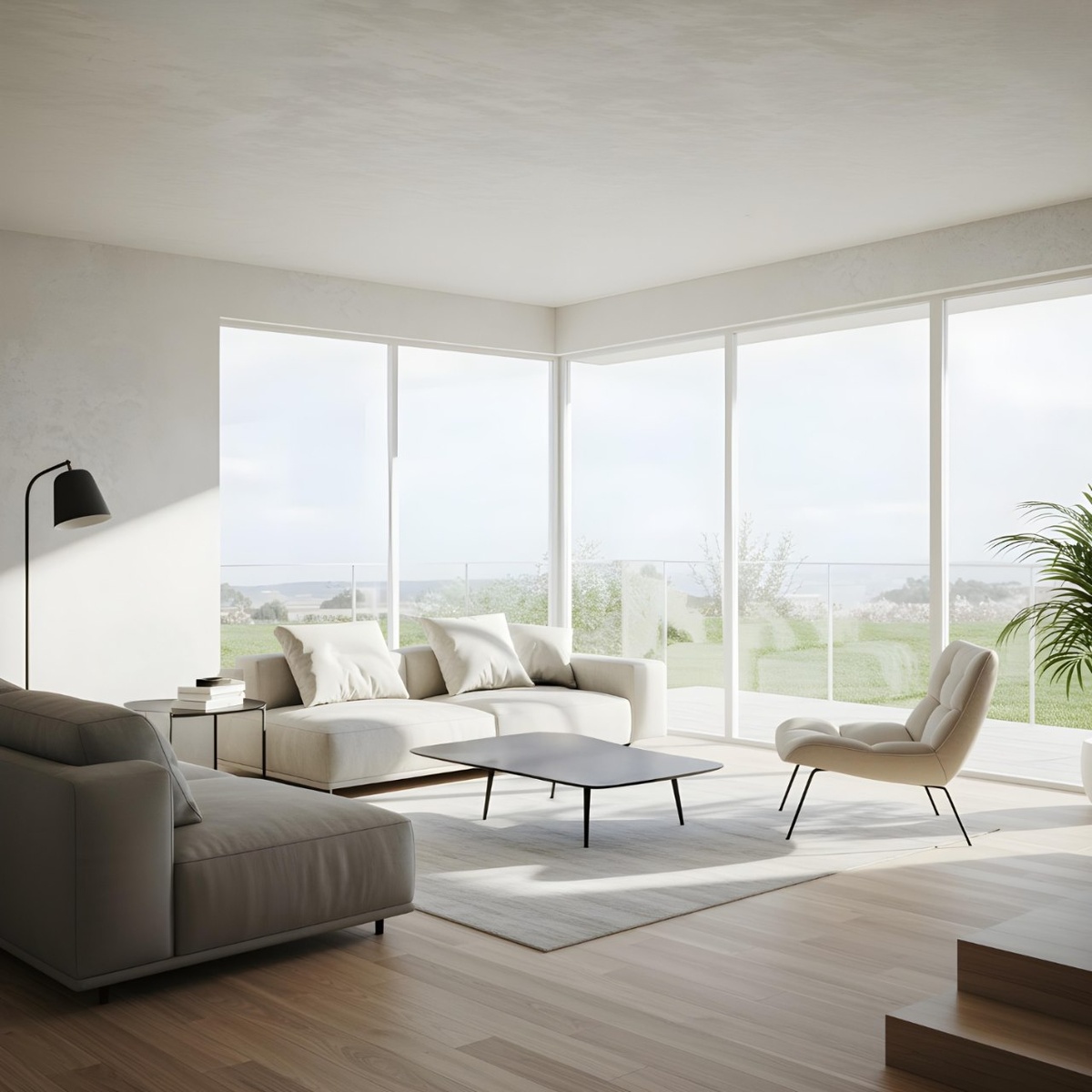 
Одно из преимуществ панорамных окон — организация максимально возможного естественного освещения. Фото: @freepik, ru.freepik.com