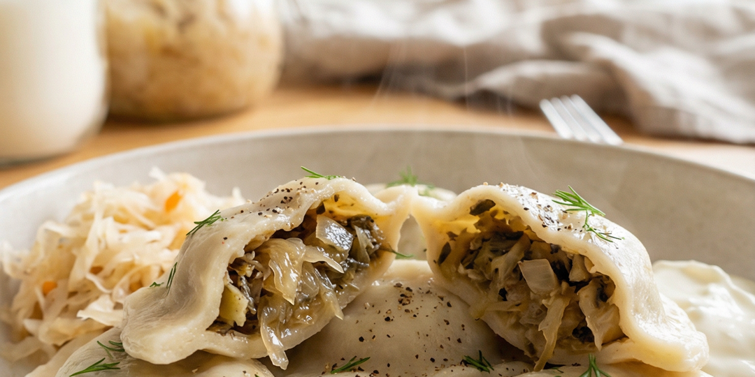 Пельмени с квашеной капустой и мясом