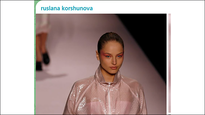    Руслана Коршунова к 20 годам добилась многого в мире моды. Скриншот ТГ-канала Ruslana Korshunova