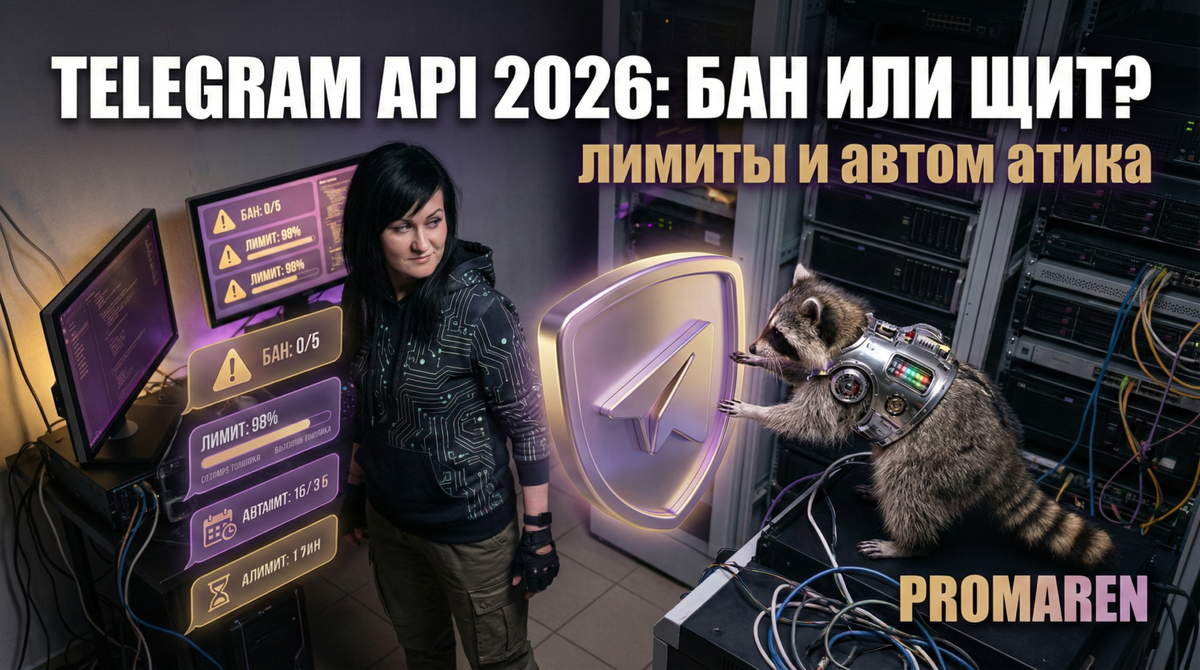    Разбираем лимиты Telegram API 2026 и настраиваем безопасную автоматизацию канала | Марина Погодина, PROMAREN Марина Погодина