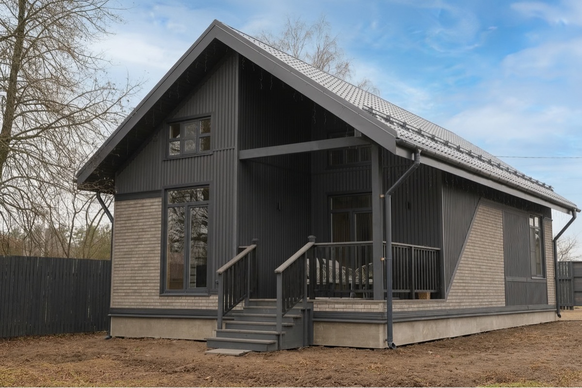 Сайдинг под кирпич и сайдинг под дерево