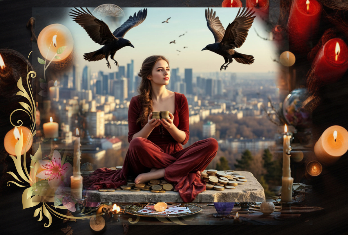 Четверка Денариев - Таро для Рыб на март 2026