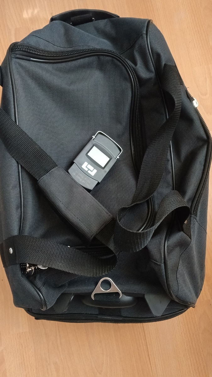 фото автора: сумка, с которой езжу в путешествия и безмен.