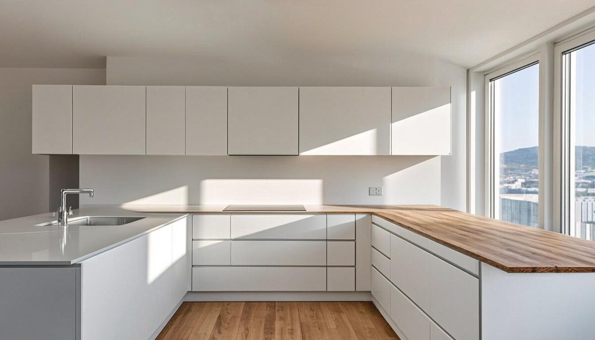 Белый гарнитур на кухне