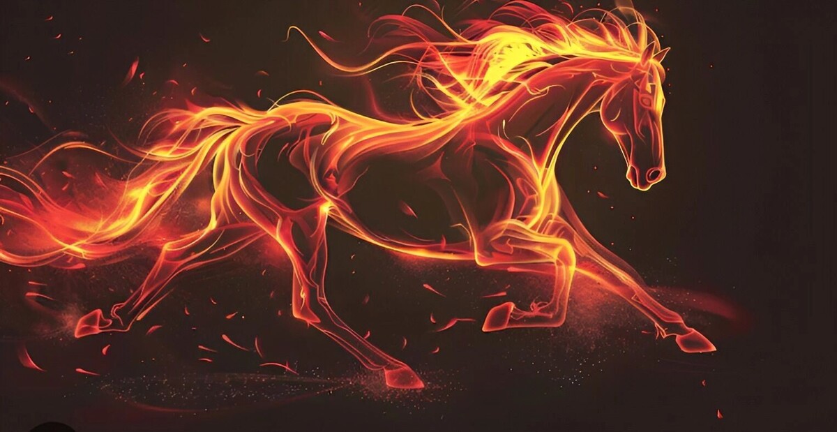    огненная лошадь   freepik.com