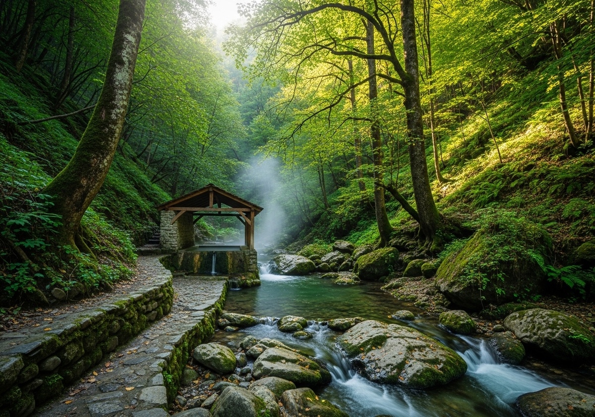 Природный источник в грузии