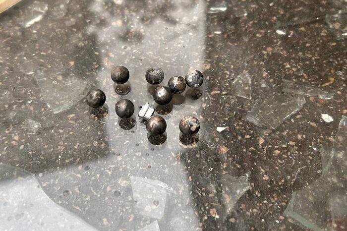 Поражающие элементы, найденные в Севастополе после атаки ВСУ. Фото © Telegram / РаZVожаев