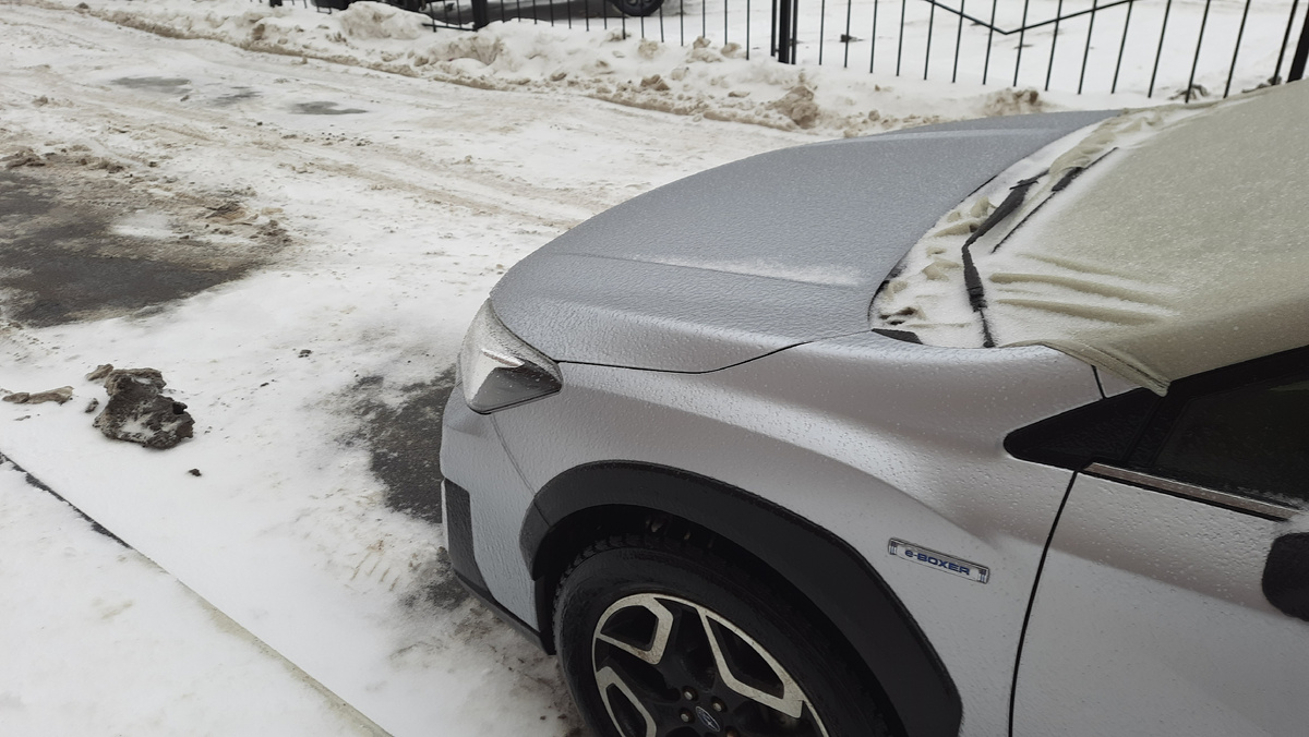 17 февраля, зима, идет дождь