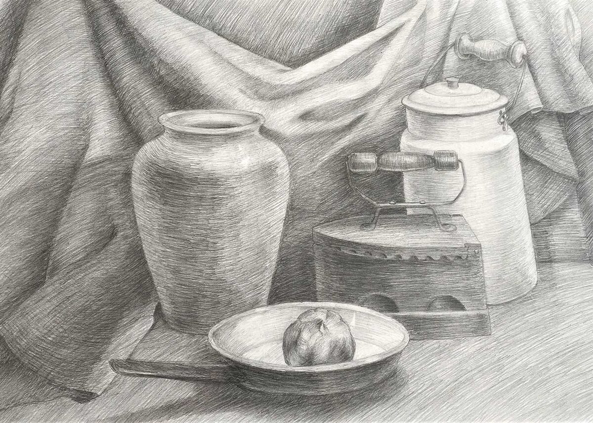 Михайлищук Виктория, 1 ступень, «Утварь», бумага/карандаш