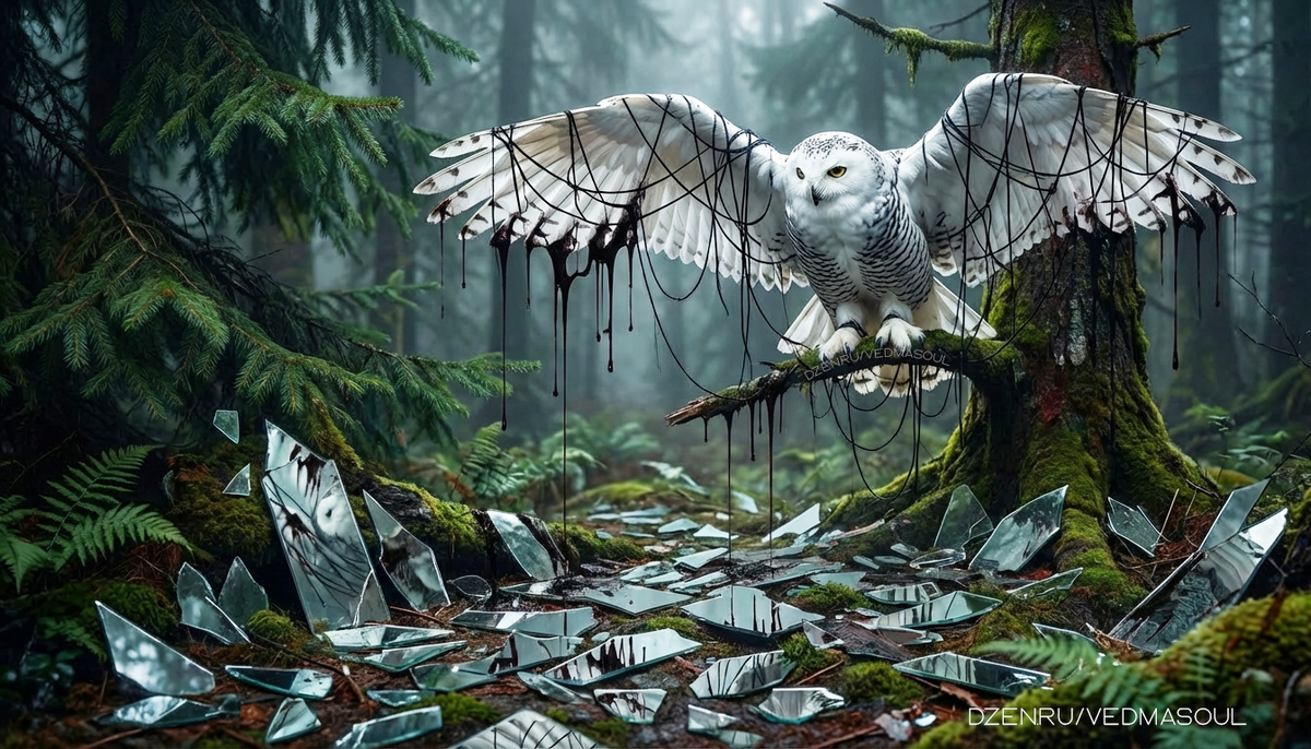 © Авторское изображение @vedmasoul. Cгенерировано ИИ. Порча, родовая порча, чистка