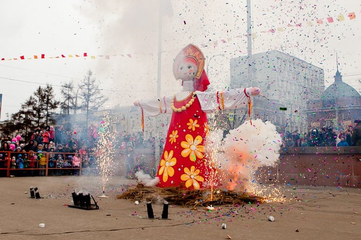    Главным местом празднования Масленицы в Иркутске станет площадь перед дворцом спорта «Труд». Фото: Анастасия Влади