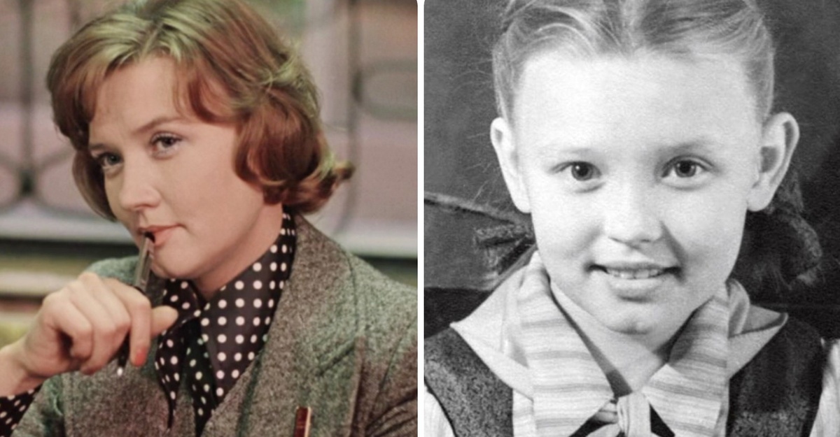 Вера Алентова в фильме «Москва слезам не верит» и в детстве