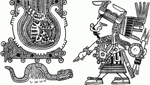 Символическое изображение Луны и дракон.