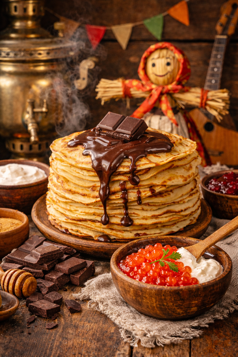 Масленница с шоколадом