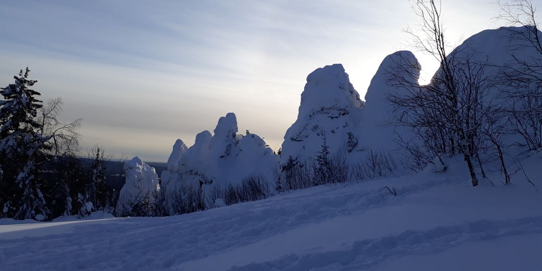 Восхищаемся зимней природой Пермского края: Колпаки, Царские ворота и Мельничный ручей. (Март, 2019)