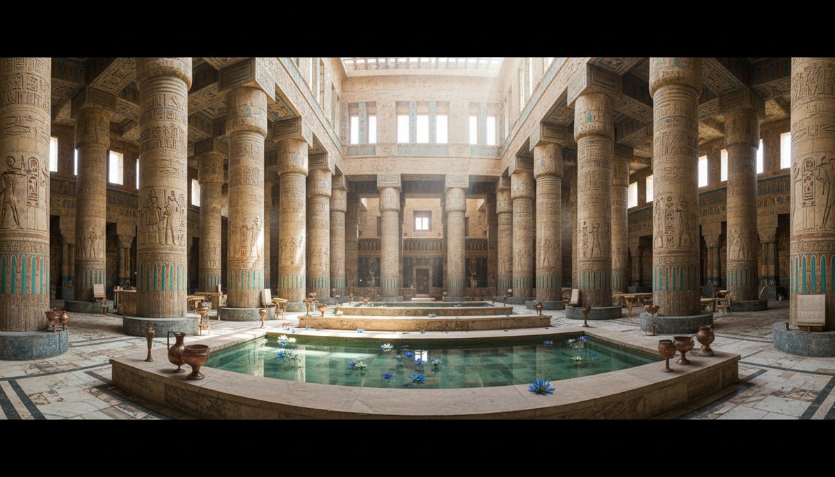 Пример того как выглядели древние бани в Древнем Египте