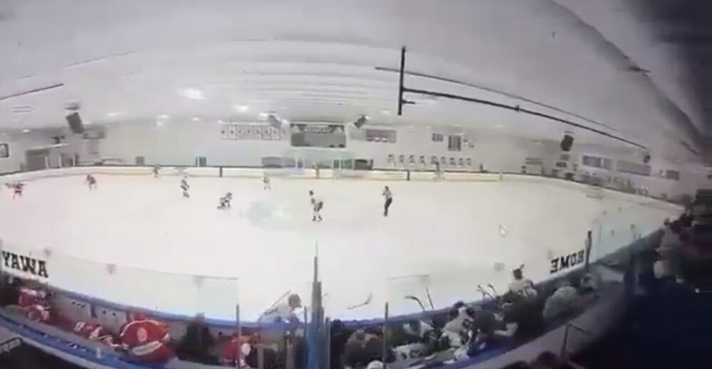 Хоккеисты улепётывали с площадки быстро.  фото: яндекс.