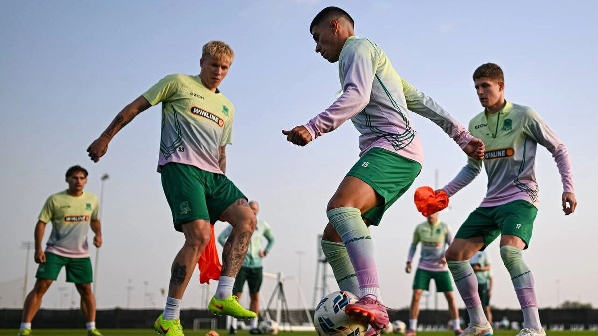    Тренировка «быков» на зимнем сборе   Telegram-канал ФК «Краснодар»