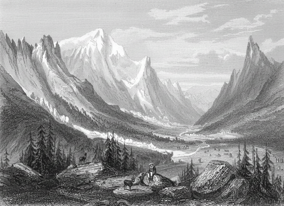 Vallée de Chamonix, illustrations de MM. Rouargue frères