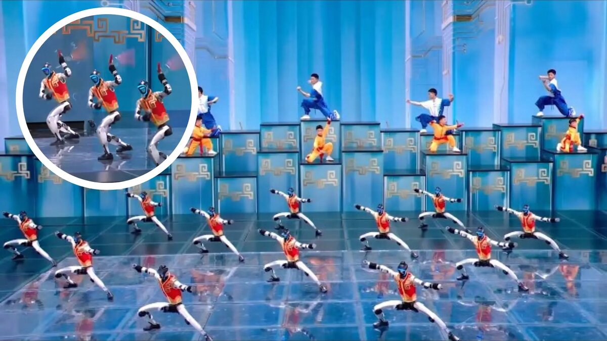 Гуманоидные роботы на весеннем фестивале China Media Group Gala 2026 года.