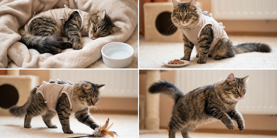 Стерилизация прошла успешно, что дальше? Календарь восстановления по дням: за сколько времени кошка полностью придет в себя?