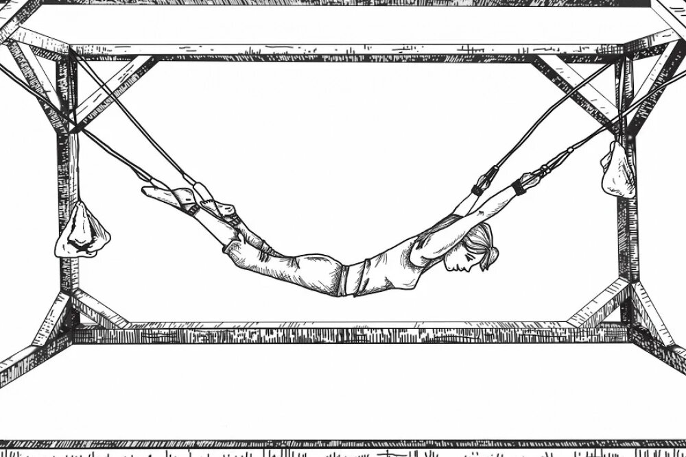    «ПравИло» — тренажёр для глубокой статической растяжки, укрепления мышечно-связочного аппарата и работы с телесными зажимами. Кадр видео