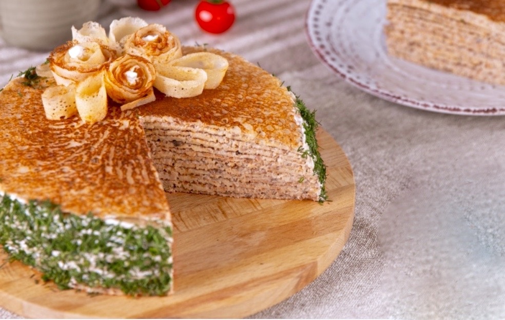 Блинные закусочные торты.