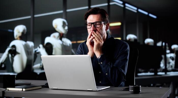 ИИ используют только 5,8% российских компаний. Обложка © Shutterstock / FOTODOM / Andrey_Popov