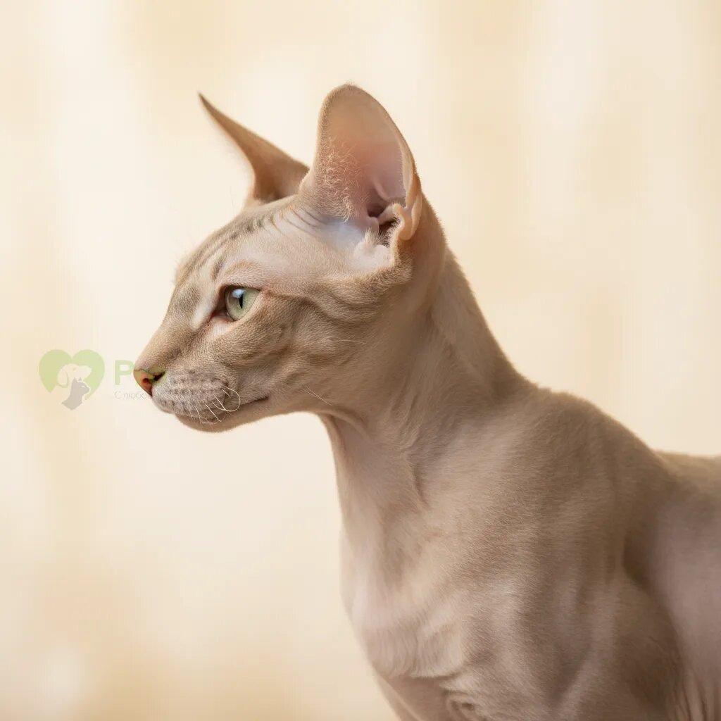 Петерболд в профиль, демонстрирующий вытянутую морду и большие уши