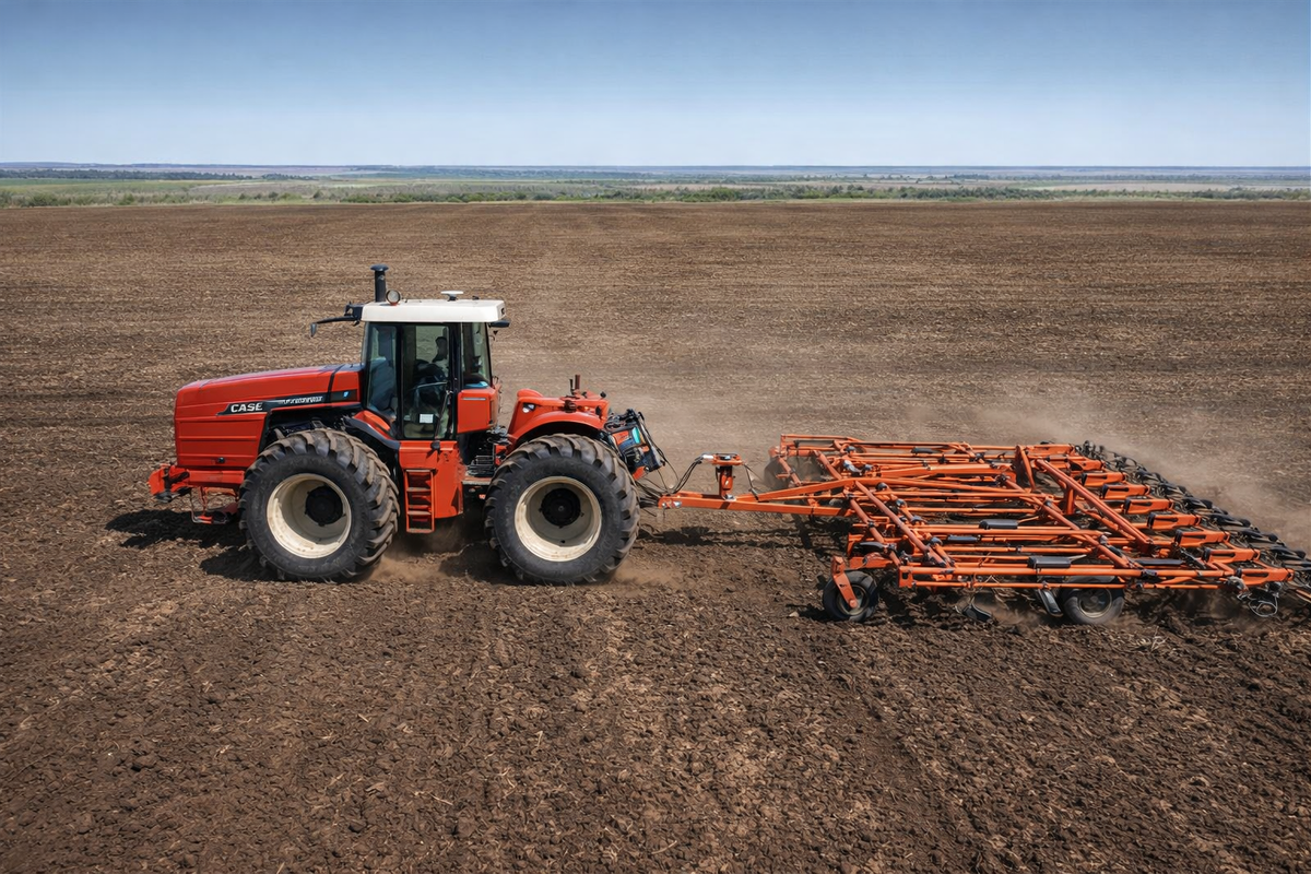 Трактор в поле