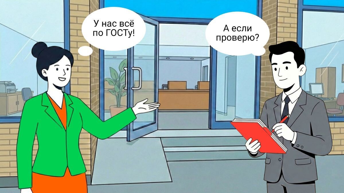 Пандусы, перила, тактильные таблички, кнопка вызова и всё, что необходимо для доступной среды, должно быть установлено в соответствии с нормативами