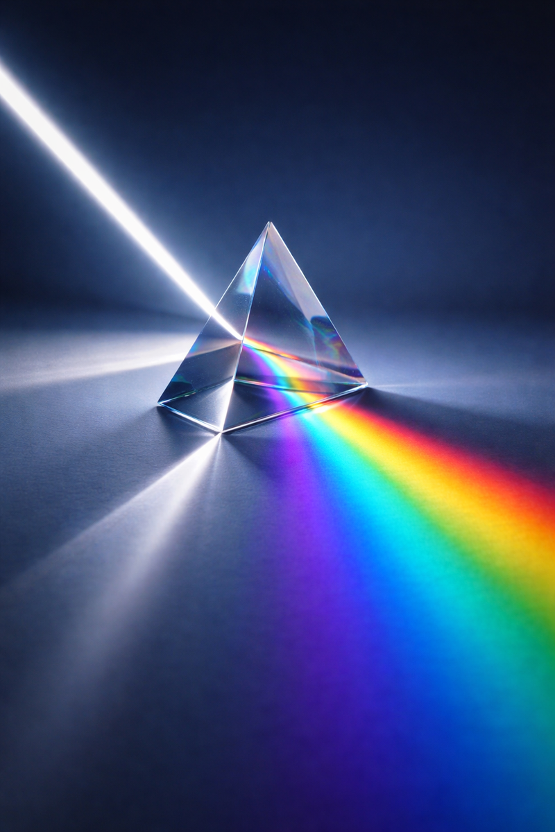 Белый свет на самом деле состоит из множества цветов.