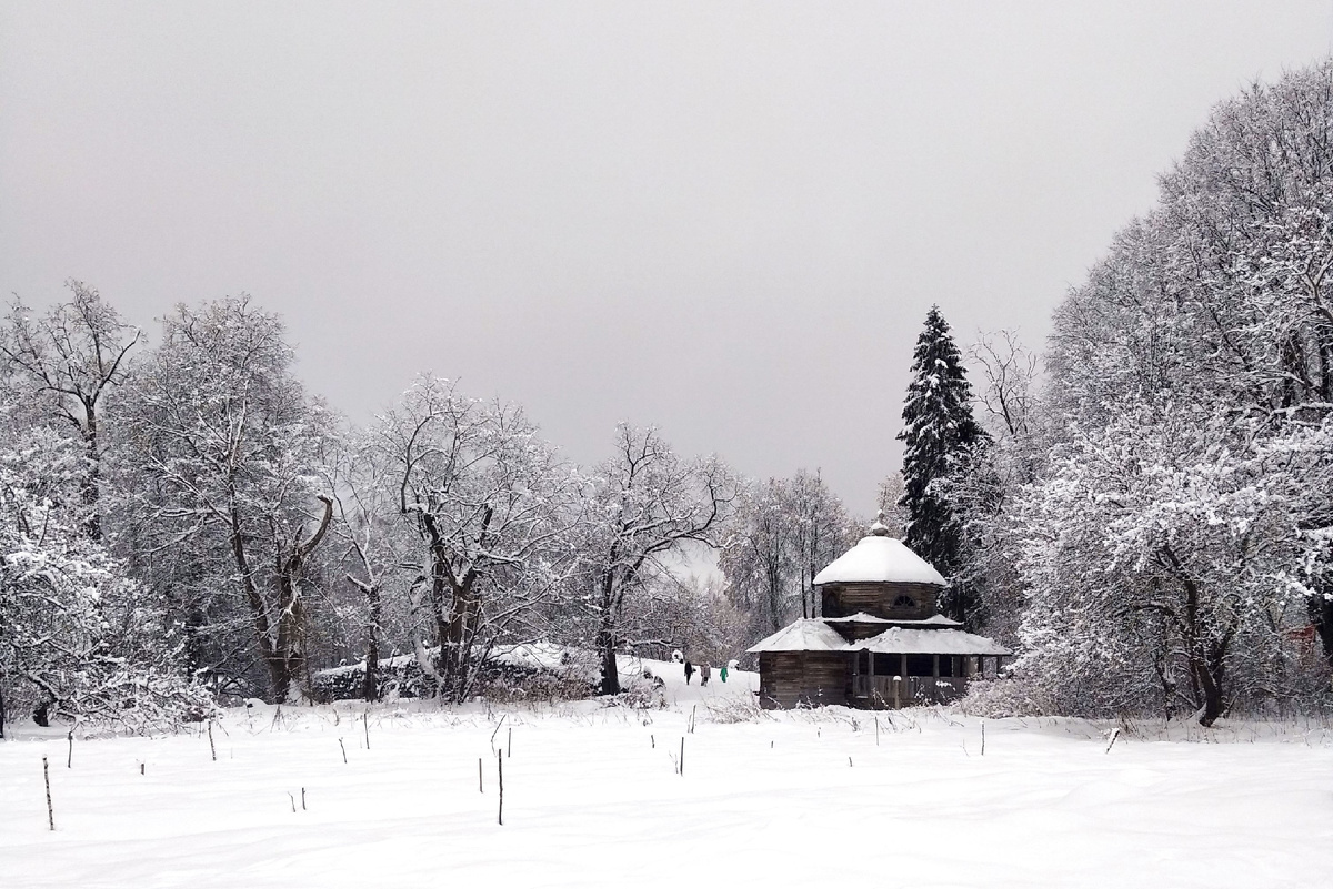 Валунный мост и часовня Успения Божьей Матери нач. XIX в.