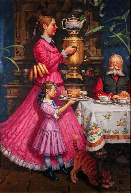 Александр Матрёшин.  Масленица. Холст, масло. 85х115. 2011 г.